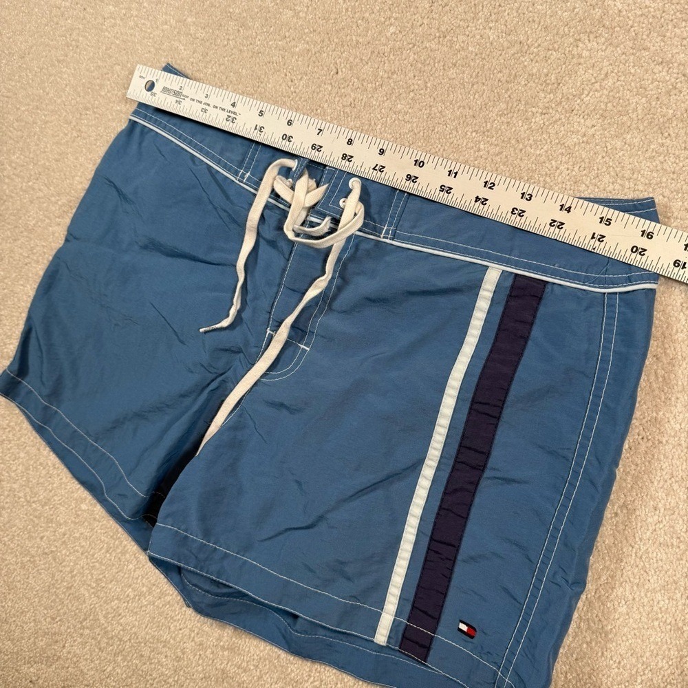 Tommy Hilfiger Women's Drawstring Nylon Blue Shorts Size 8 - Picture 4 of 6